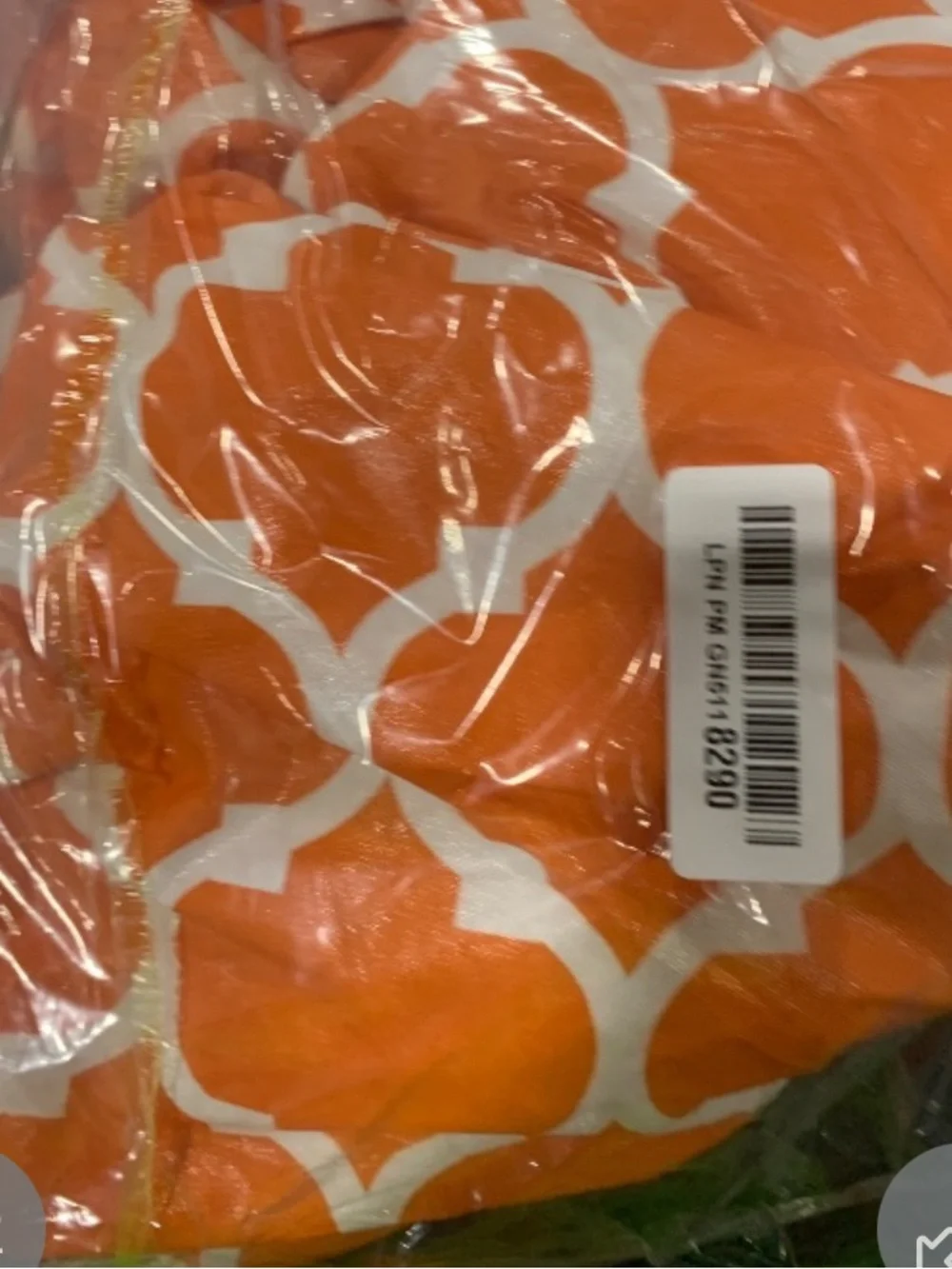 OUTDOOR Picnic VINYL Tablecloth WATERPROOF 36-44” ROUND - ORANGE